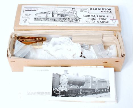 Gladiator Models brass and white metal kit including wheels, motor and gears to build a model GCR J9/LNER J11 0-6-0 goods loc