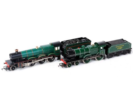 A Hornby BR green 'Kneller Hall' engine and tender, coal added to tender (G) together with a Southern Railway class L1 engine