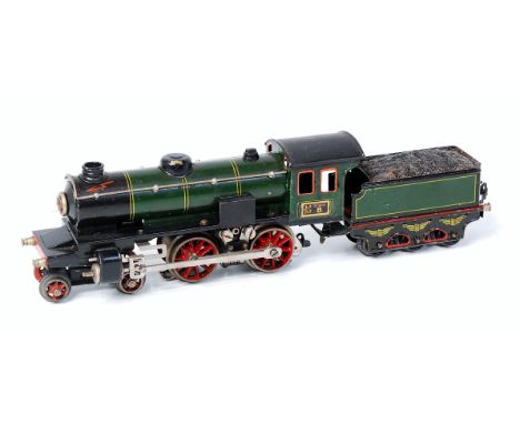 Marklin green 20V 4-4-0 loco with E65/13050 on cabside with 6 wheel tender with E1059 on rear (G-VG)
