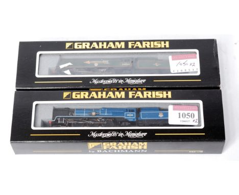 Bachmann Graham Farish N gauge 372-301 BR blue rebuilt Merchant Navy class engine and tender 'Canadian Pacific' (NM-BNM) toge