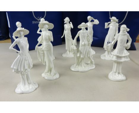 Worcester, set of figures, the 1920's Vogue Collection, nine figures with certificates together with some general ornaments, 