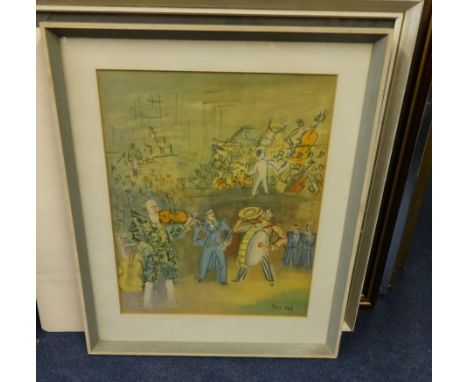 Various general pictures and prints including tapestry's, modern posters, continental scenes etc, approx 14.