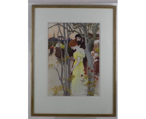 Paul Balluriau, Crepuscule, lithograph, 33 x 24cm.