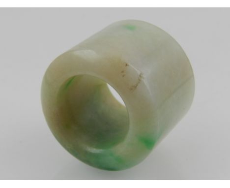 A 19th century Chinese jade scholars ring.