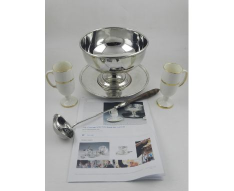 A Coleman Adler cafe brulot set, to include Royal Winton coffee cups and saucers.