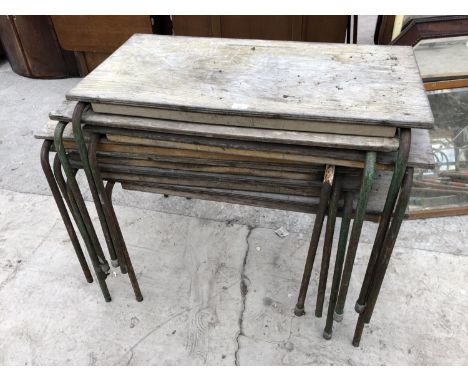 ASSORTED VINTAGE PINE DESKS 