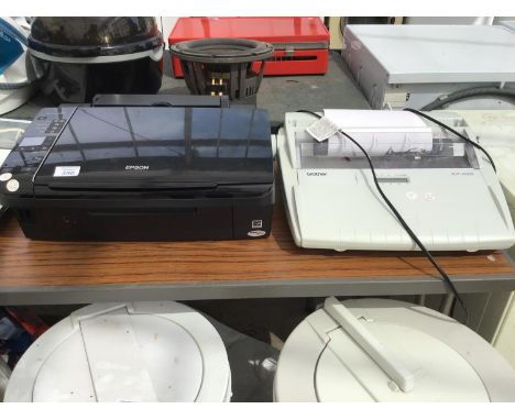A BROTHER AX 425 TYPEWRITER AND AN EPSON PRINTER IN WORKING ORDER 