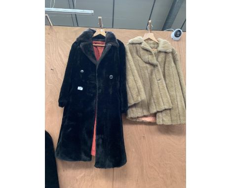 TWO VINTAGE LADIES FUR COATS 