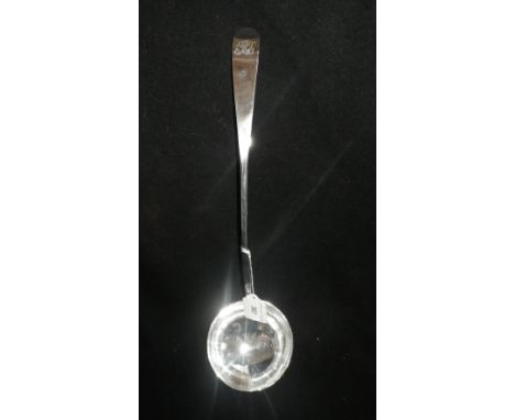 A George III Scottish silver ladle with engraved initials