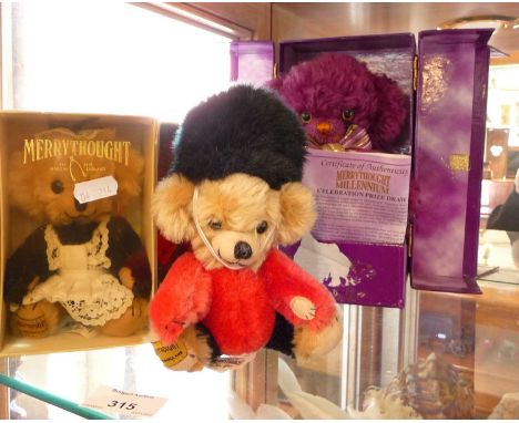 4 various Merrythought bears including a Merrythought Millenium