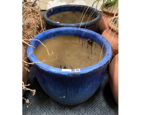 2 LARGE CERAMIC POTS
