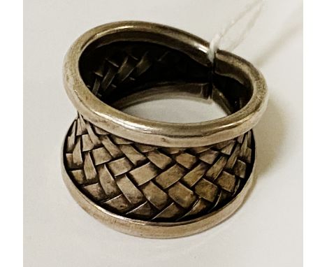 STERLING SILVER WEAVE RING SIZE O