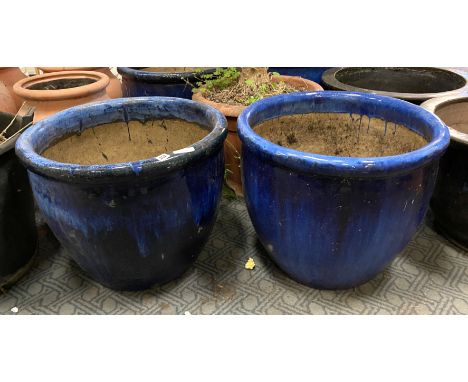 2 LARGE CERAMIC POTS