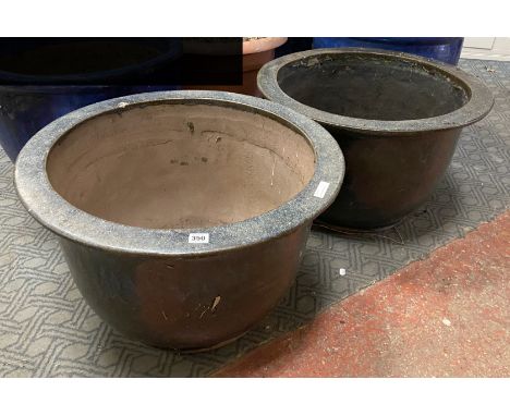 2 LARGE CERAMIC POTS