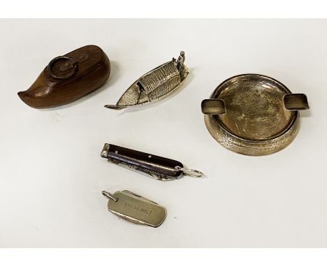 ART DECO ASHTRAY &amp; OTHER SILVER ITEMS
