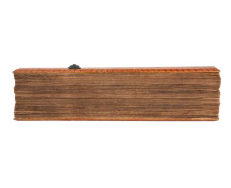 A SINHALA PALM-LEAF BUDDHIST MANUSCRIPT WITH LACQUERED BOOK COVERS Kandy, Sri Lanka, ca. 1840 - 1860Sinhala manuscript on dri
