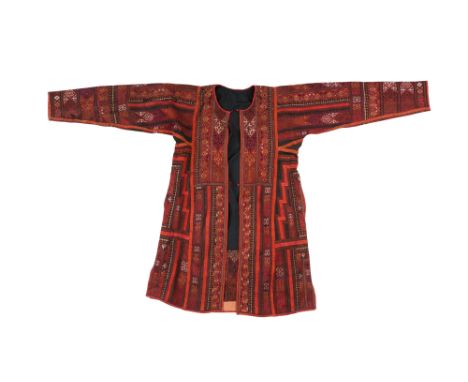 A TURKMEN TEKKE TRIBE EMBROIDERED JACKET Turkmenistan, Central Asia, second half 19th - early 20th centuryOf traditional open