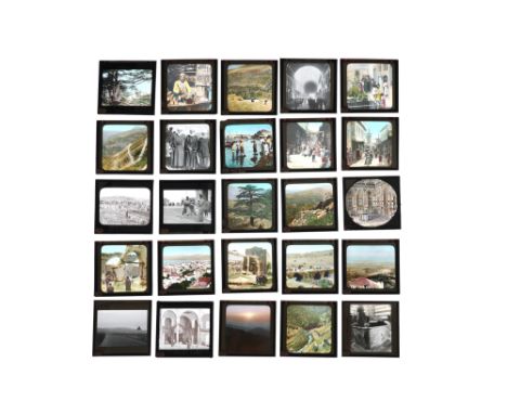 A TRIP TO THE LEVANT: BEIRUT TO DAMASCUS, SEVENTY-NINE PHOTOGRAPHIC GLASS SLIDES Possibly East Jerusalem, Holy Land, and the 
