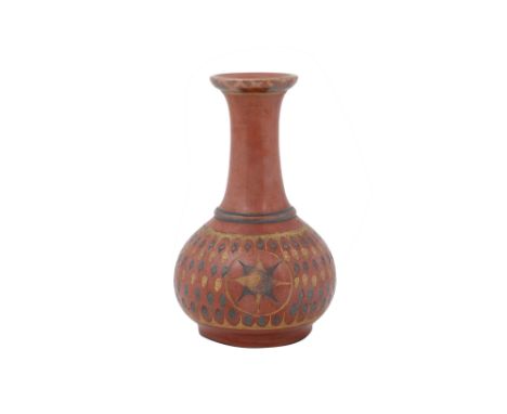 A GOLD AND SILVER-OVERLAID TOPHANE WARE VASE WITH OTTOMAN SULTAN’S TUGHRA Istanbul, Ottoman Turkey, dated 1297 AH (1880 AD), 