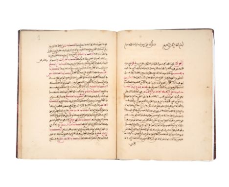 THREE ISLAMIC MANUSCRIPTS Possibly Tunisia or Morocco, North Africa, and the Levant, 19th centuryArabic manuscripts on paper,
