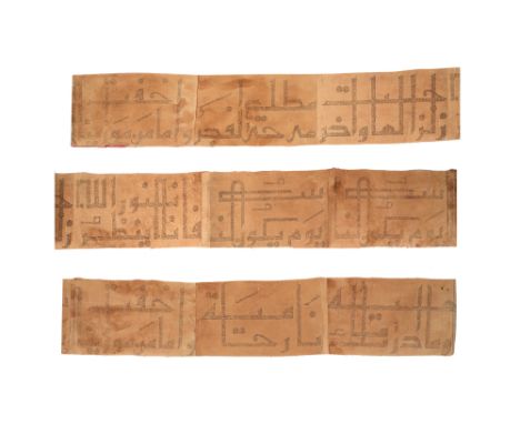 A KUFIC-STYLE GHUBARI SCROLL WITH ISLAMIC PRAYERS PROPERTY FROM A CANADIAN COLLECTION Possibly Northern India, 18th - 19th ce