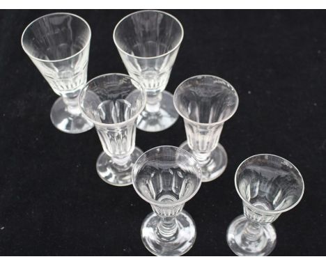 Large collection of 19th century glasses including ruby sherry glasses, two Victorian etched rummers and early 20th century w