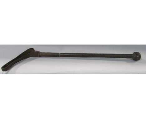 WWI trench stick by Swaine &amp; Adeney Ltd of London with plaited leather finish 