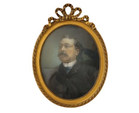 A pastel portrait of a gentleman, late 19th/early 20th century, signed lower right, 'A. Melet-Beries'[?], 48 x 38 cm, glazed 