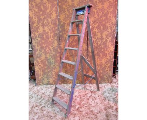 A Clima Vintage pine folding step ladder (sold for display purposes only) 