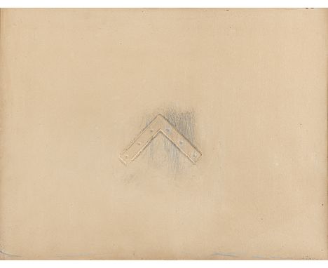 Tàpies, AntoniBarcelona, 1923 - 201250 x 65 cm, R."Relief Angle", 1961. Bleistift über Relief auf Blotting-Papier, auf Leinwa