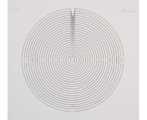 Heerich, ErwinKassel, 1922 - Düsseldorf, 2004Blattgröße: 36 x 30 cm, o. R.Ohne Titel, um 1970. Serigraphie auf festem Papier.