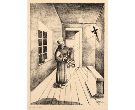 Mense, CarloRheine/Westfalen, 1886 - Königswinter, 1965Blattgröße: 52,5 x 37 cm; 38 x 22,5 cm, o. R."Die Stigmatisation des H