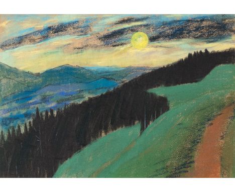 Loewenthal, KätheBerlin, 1878 - Ghetto Izbica, 194233 x 48 cm, o. R.Blick in den Schwarzwald, ca. 1925. Pastell auf Papier. I