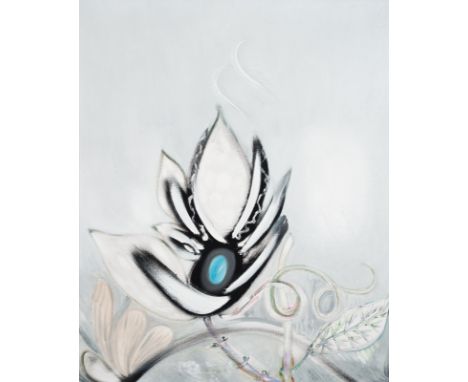 Muche, GeorgQuerfurt, 1895 - Lindau, 1987100 x 80 cm, R.Tautropfen, 1964. Öl auf Leinwand. In Öl unten mittig signiert und da