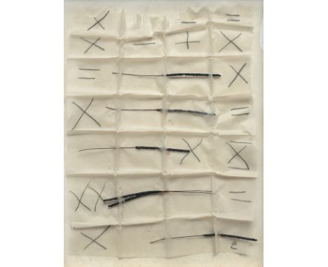 Zangs, HerbertKrefeld, 1924 - 200342 mx 32 x 4 cm. R.Gleichung / Ungleichung, 1978. Mischtechnik: Wunderkerzen, und schwarzer