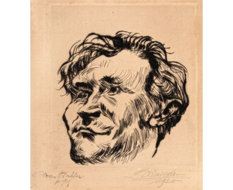 Meidner, LudwigBernstadt/Schlesien, 1884 - Darmstadt, 1966Versch., o. R.2 Bl.: Porträt eines Matrosen, 1920; Porträt Tanja, 1