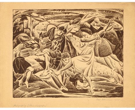 Ackermann, MaxBerlin, 1887 - Unterlengenhardt, 197539 x 50 cm; 32,5 x 40,5 cm, o. R.Ausdruckstanz II, 1920. Lithografie in Br