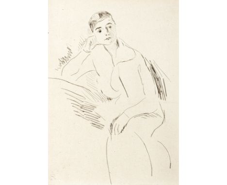 Purrmann, HansSpeyer, 1880 - Basel, 196617,4 x 12,5 cm, o. R."Bildnis einer sitzenden Dame (I)", um 1915. Radierung auf glatt