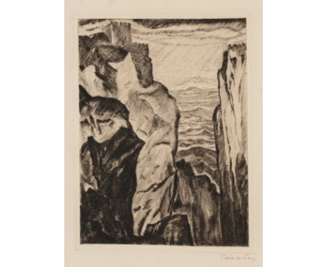 Steiner-Prag, HugoPrag, 1880 - New York, 1945Versch., o. R.7 Bl.: Ohne Titel, 1921. Radierung auf Bütten aus der Folge  "Span