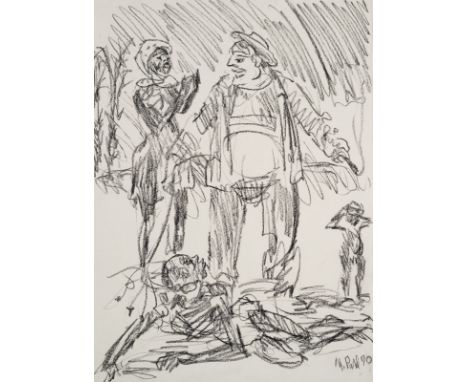 Pahl, ManfredEbingen, 1900 - 1994Versch., o. R.3 Bl.: Ohne Titel, 1953; 1970. Eine Tuschzeichnung eine Kreidezeichnung und ei