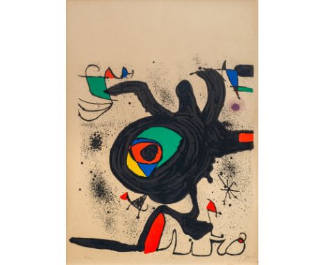 Miró, JoanBarcelona, 1893 - Palma de Mallorca, 198376  x 55 cm; R."Plakat für die Ausstellung 'Das graphische Werk' Kunstvere
