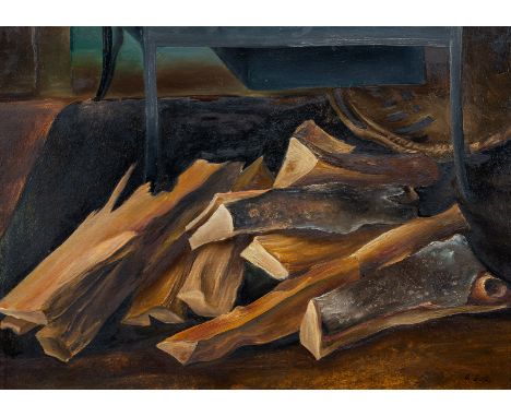 Birkle, AlbertCharlottenburg, 1900 - Salzburg, 198653 x 74 cm, R."Holz", 1929. Öl auf Karton. In Öl unten rechts signiert sow