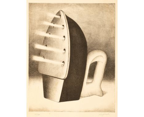Klapheck, KonradDüsseldorf, geboren 1935Blattgröße: 69,5 x 50 cm; 46 x 37 cm, o. R."Die Schwiegermutter", 1968. Lithografie a