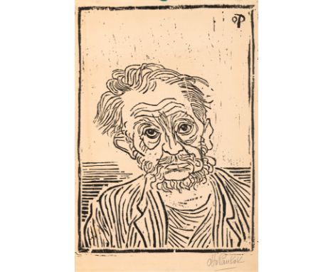 Pankok, OttoMühlheim/Ruhr, 1993 - Wesel, 1966Blattgröße: 49 x 32,5 cm; 44,5 x 31 cm, o. R."Ernst Barlach II", 1943. Holzschni