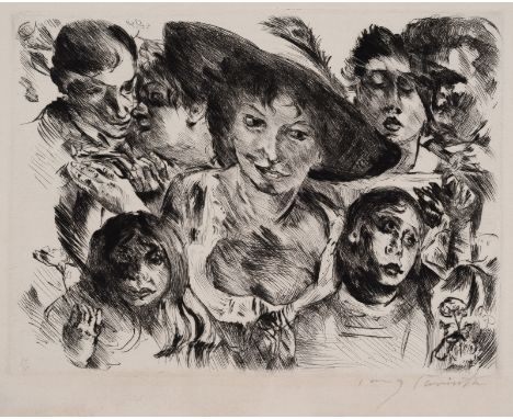Corinth, LovisTapiau, 1858 - Zandvoort, 1925Blattgröße: 29,2 x 36,4 cm; 22 x 30 cm, o. R."Freude am Leben", 1919. Radierung a