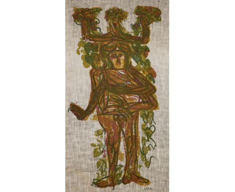 Grieshaber, HAPRot an der Rot, 1909 - Reutlingen, 1981200 x 110 cm, R."Gamma", 1968. Farbserigraphie auf Leinen aus der Folge