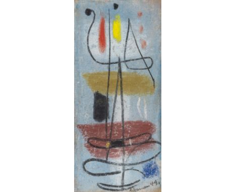 Ackermann, MaxBerlin, 1887 - Unterlengenhardt, 197519 x 9 cm, R.Ohne Titel, 1949. Pastell auf Karton. In Bleistift unten rech