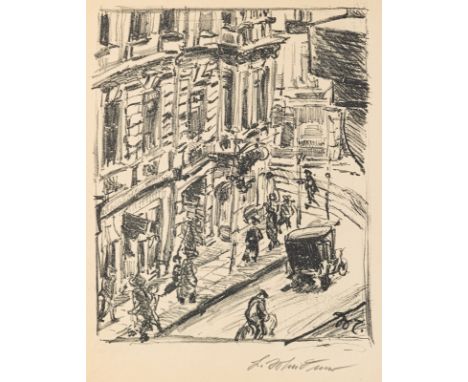 Meidner, LudwigBernstadt/Schlesien, 1884 - Darmstadt, 1966Versch., o. R.2 Bl.: "Straße in Bernstadt", ca. 1920; Straßenszene,
