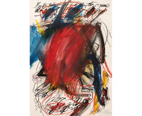 Stöhrer, WalterStuttgart, 1935 - Scholderup bei Schleswig, 200075 x 54 cm, R.Ohne Titel, 1985. Mischtechnik über einer Radier