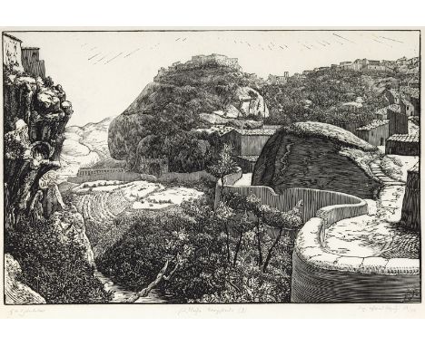 Schönleber, Hans OttoKarlsruhe, 1889 - Stuttgart, 1930Versch., o. R.3 Bl.: "Die Dirne", 1920; Südländische Landschaft, o. J. 